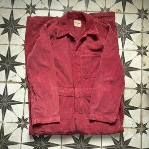 Rudy Jude corduroy utility suit in mulberry size M